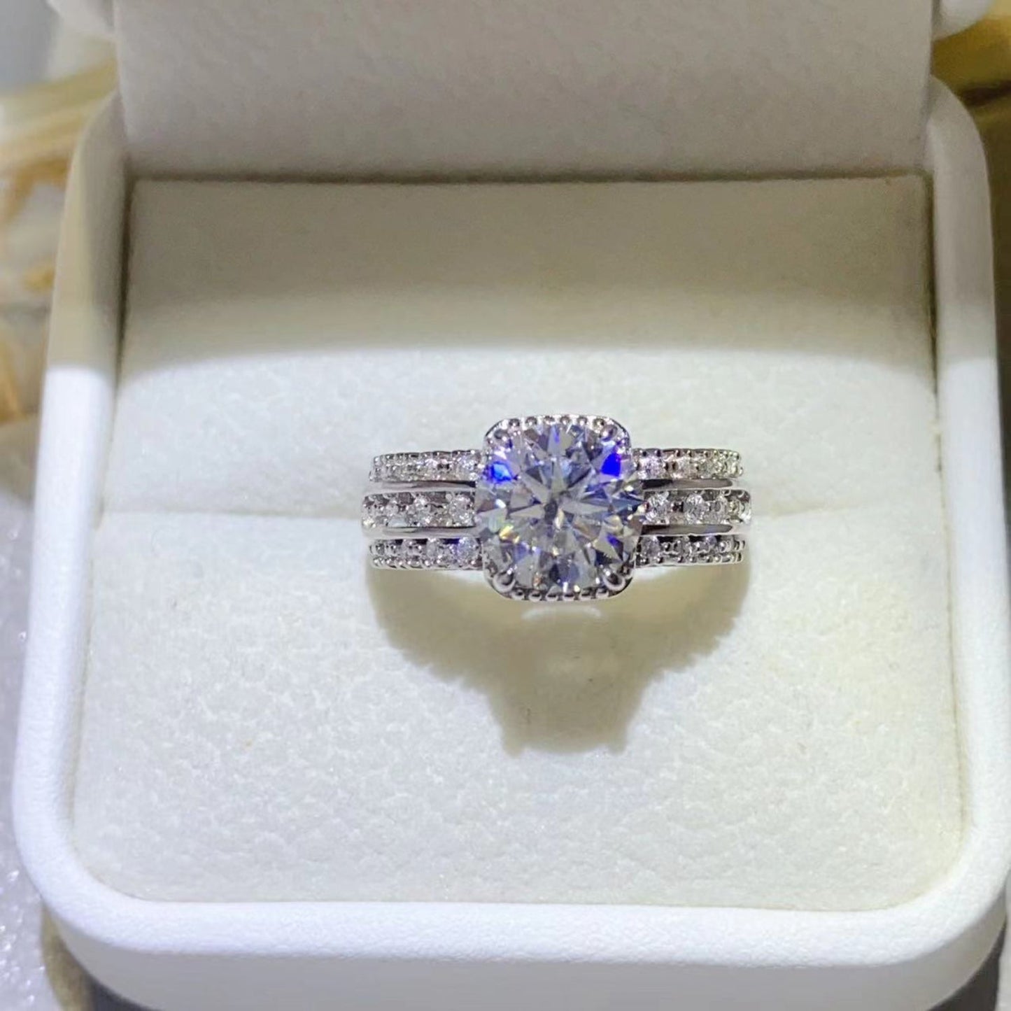 2 Carat Moissanite 925 Sterling Silver Ring - Candle Divas
