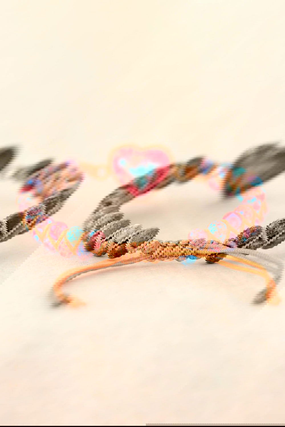 Handmade Heart Shape Natural Stone Bracelet - Candle Divas