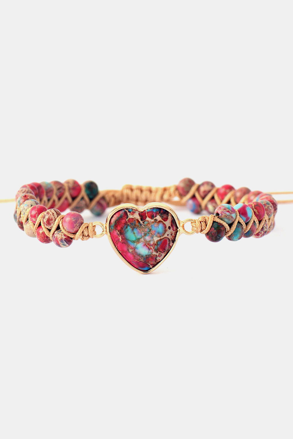 Handmade Heart Shape Natural Stone Bracelet - Candle Divas