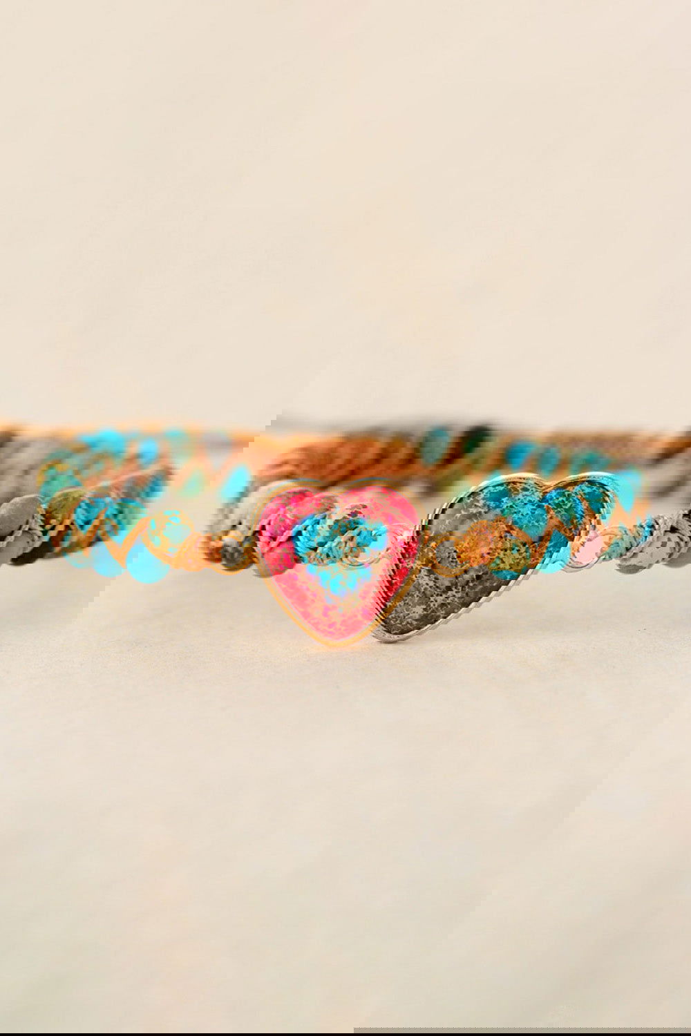 Handmade Heart Shape Natural Stone Bracelet - Candle Divas