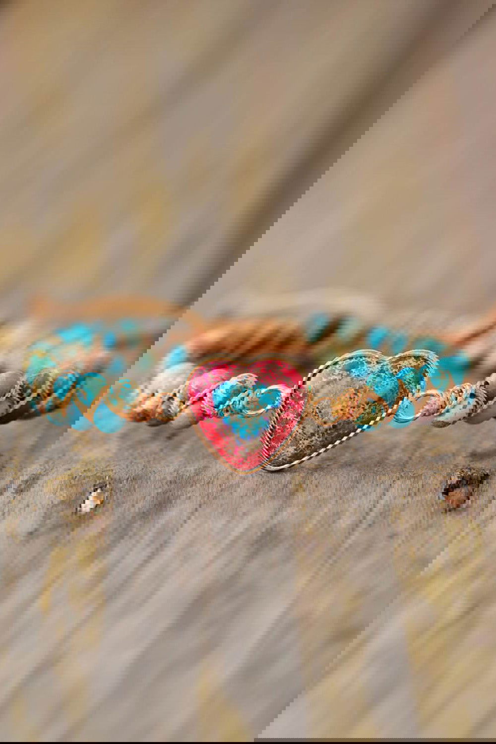 Handmade Heart Shape Natural Stone Bracelet - Candle Divas