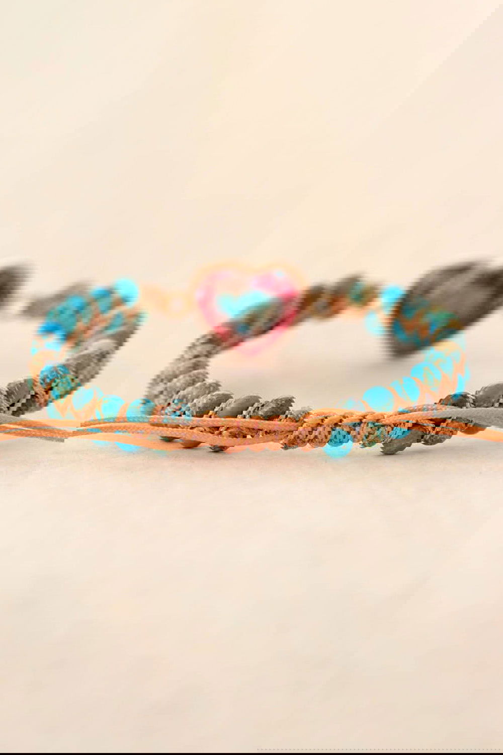 Handmade Heart Shape Natural Stone Bracelet - Candle Divas