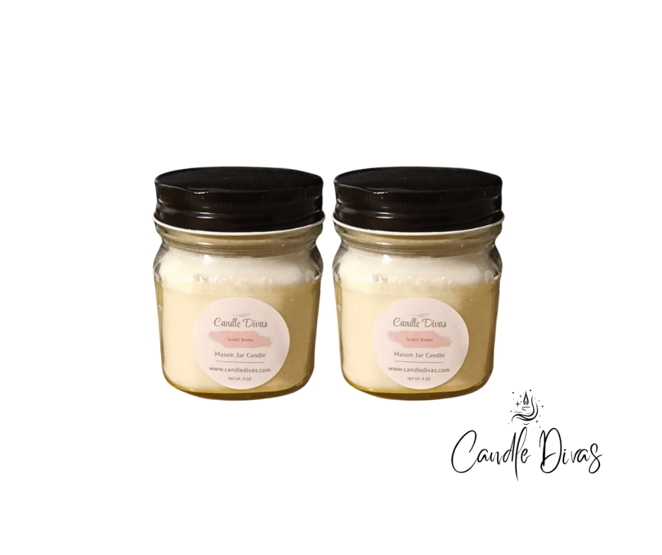 Mason Jar Candle 8 Oz Two Pack