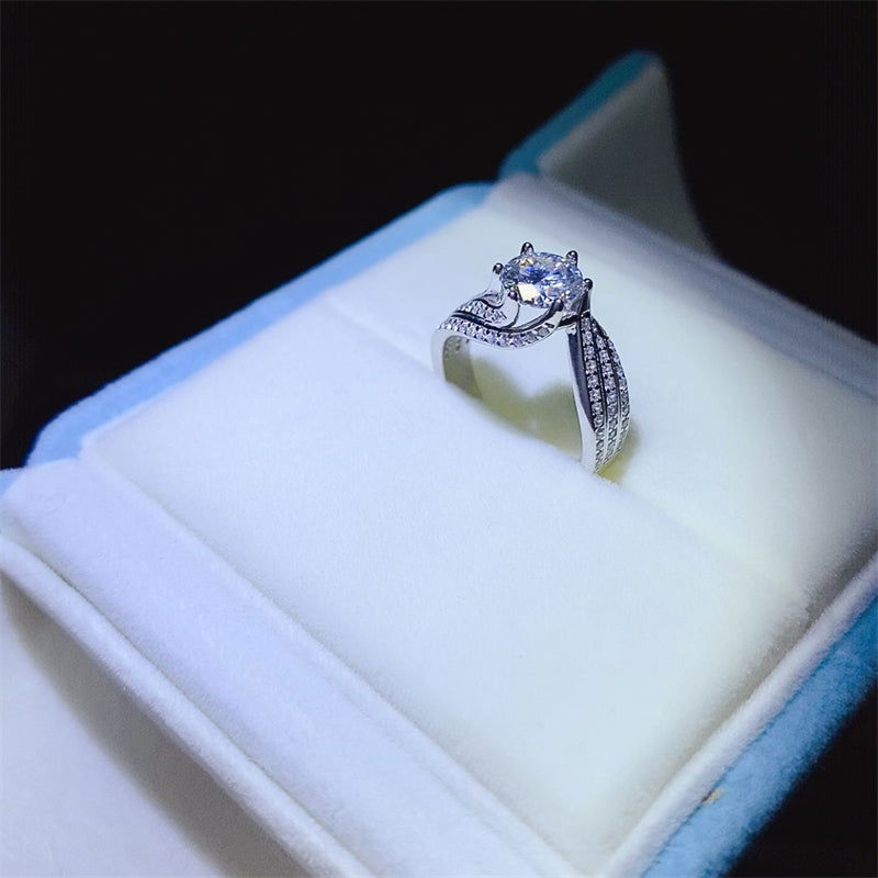 1 Carat Moissanite 925 Sterling Silver Ring - Candle Divas