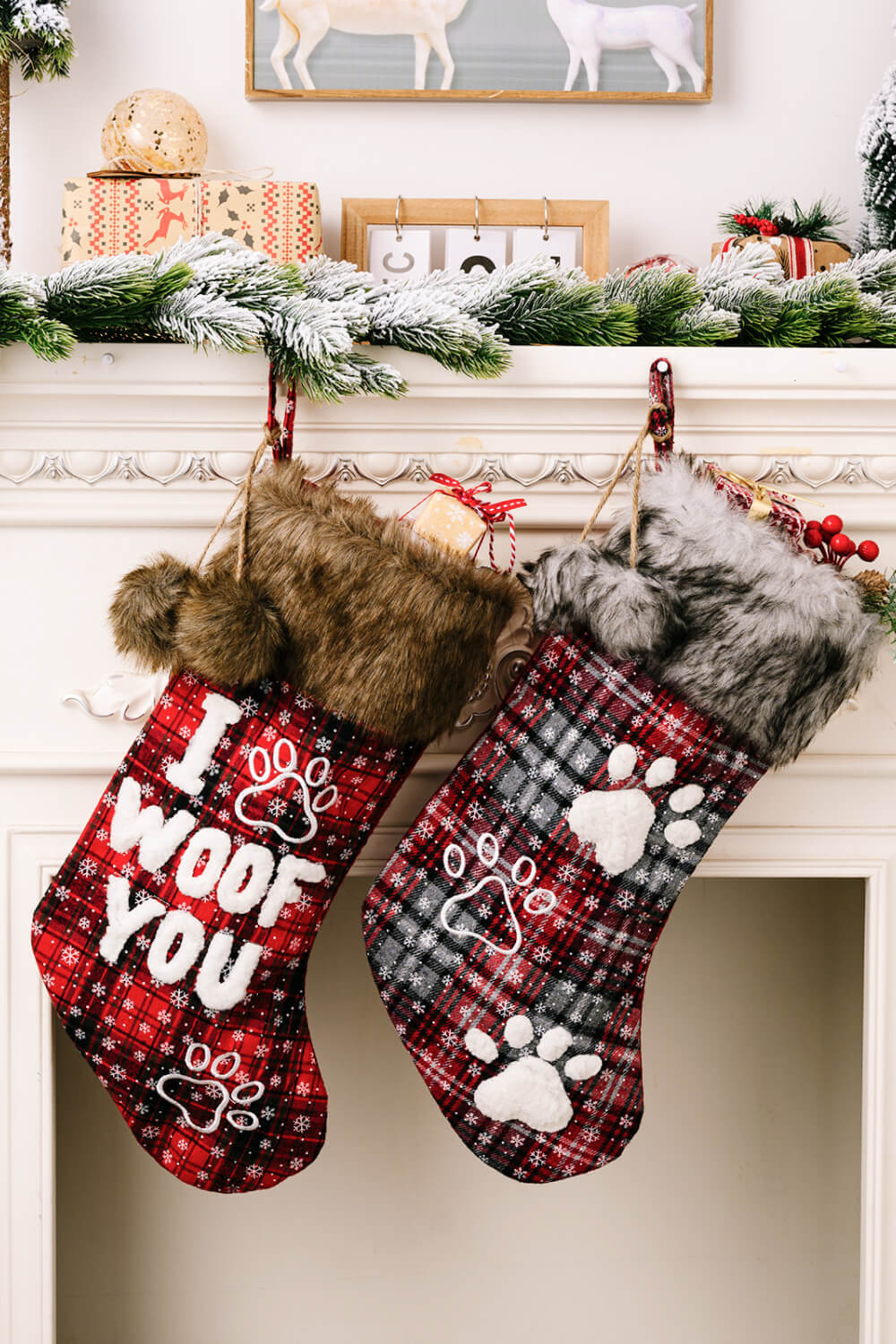 2-Pack Plush Christmas Stockings - Candle Divas