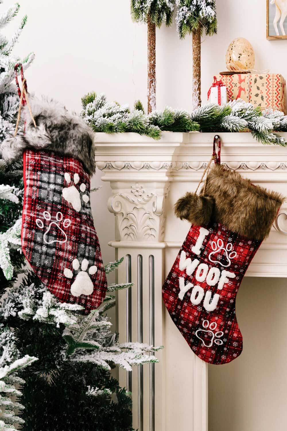 2-Pack Plush Christmas Stockings - Candle Divas