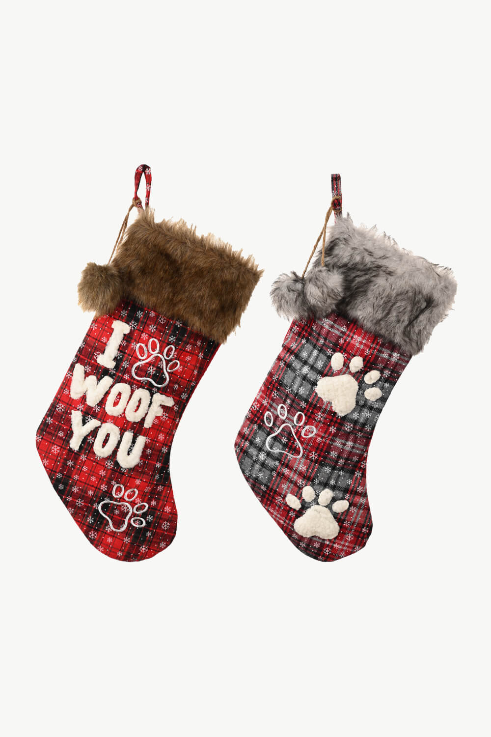 2-Pack Plush Christmas Stockings - Candle Divas