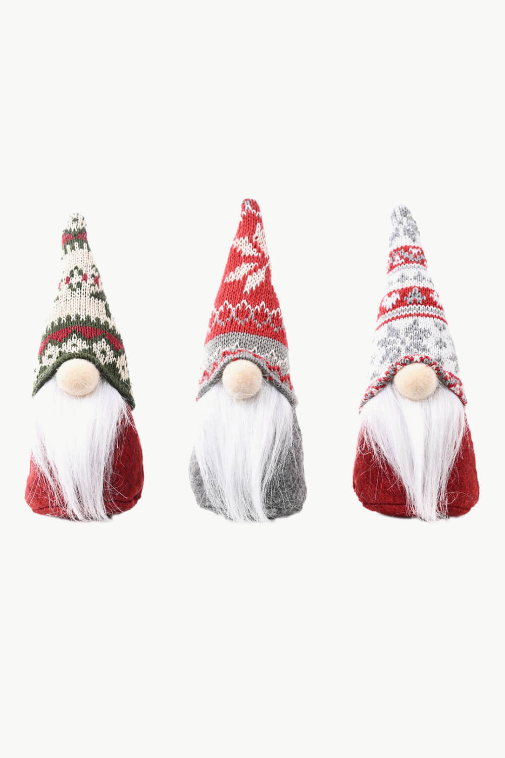 3-Pack Christmas Snowflake Hat Faceless Gnomes - Candle Divas