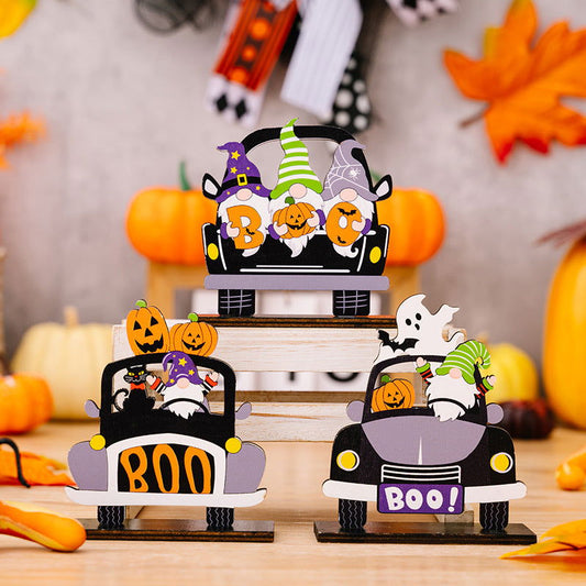 3-Piece Halloween Element Car-Shape Ornaments - Candle Divas