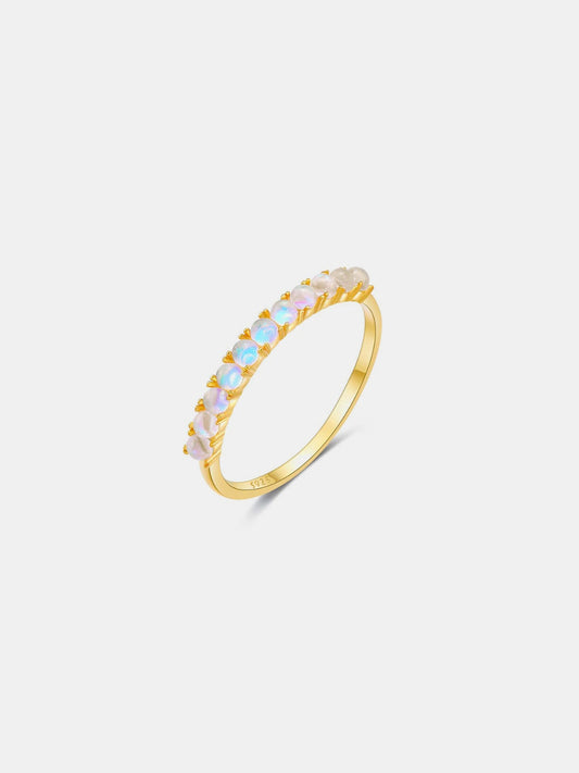 925 Sterling Silver Inlaid Opal Ring - Candle Divas