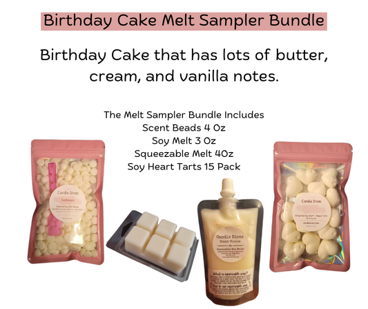 Birthday Cake Melt Sampler Bundle - Candle Divas