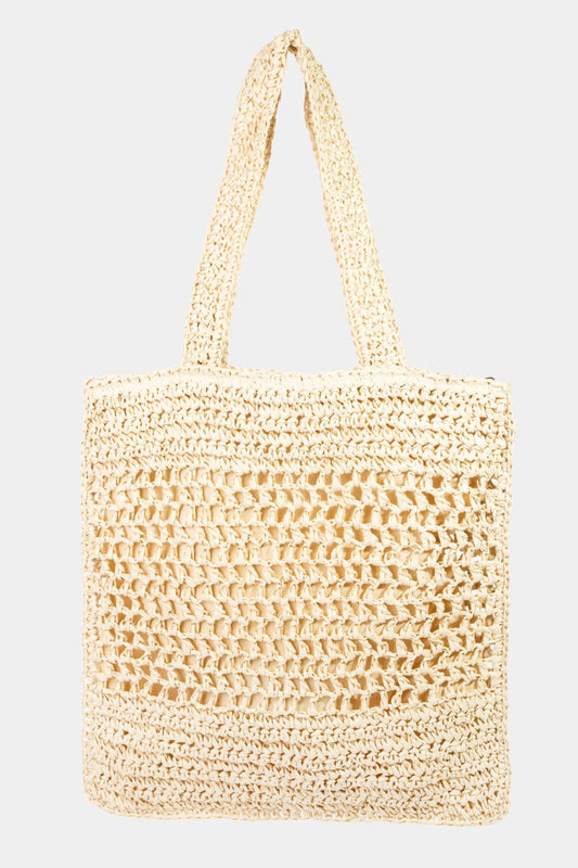 Fame Straw-Paper Crochet Tote Bag - Candle Divas