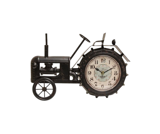 Farmhouse Black Tractor Clock - Candle Divas