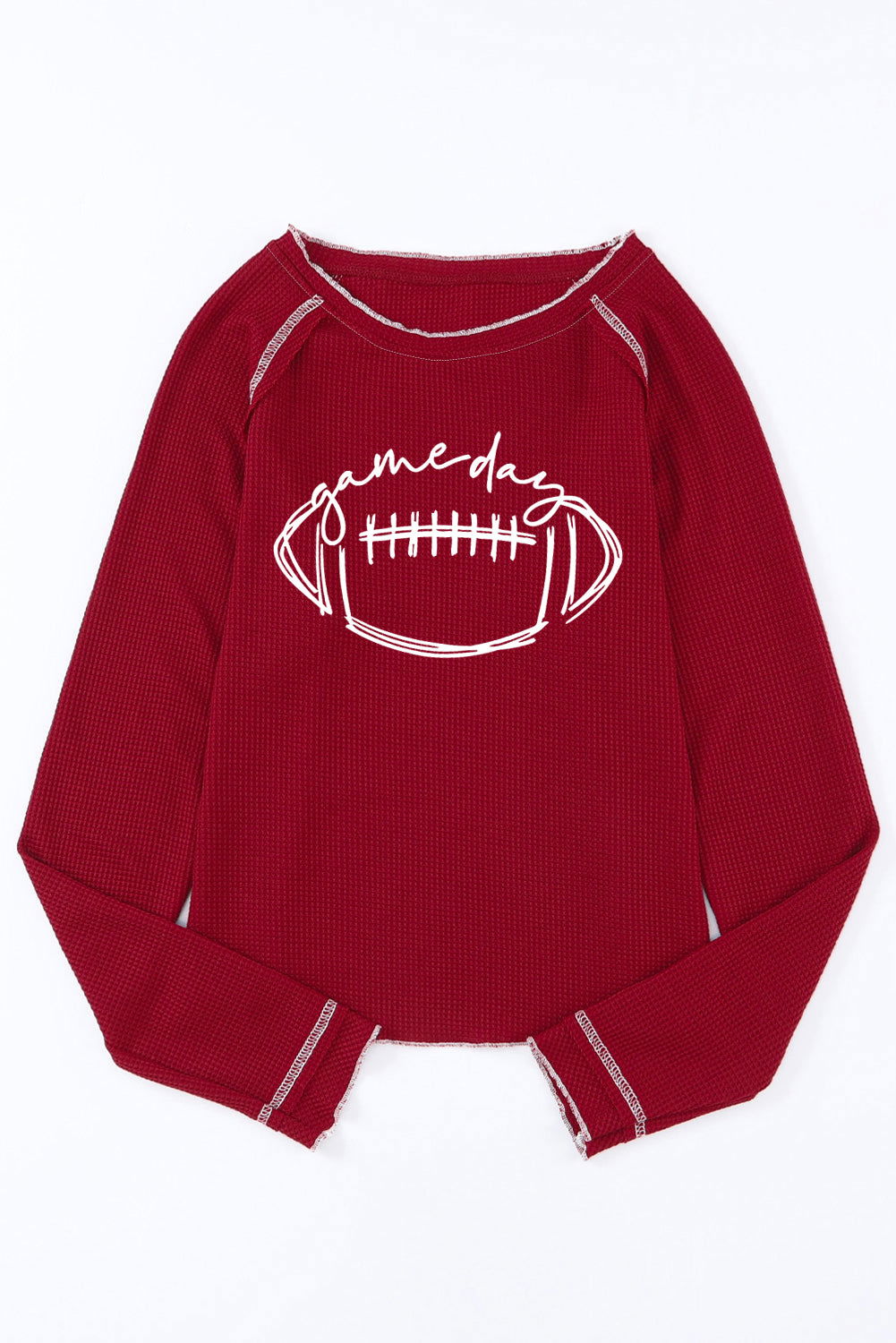 Football Round Neck Long Sleeve Sweatshirt - Candle Divas