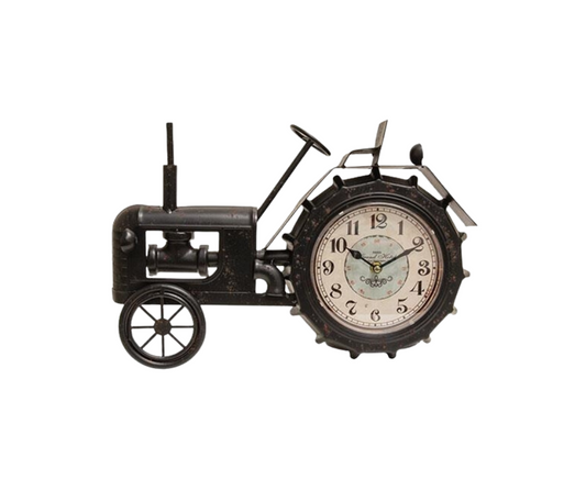 Farmhouse Black Tractor Clock