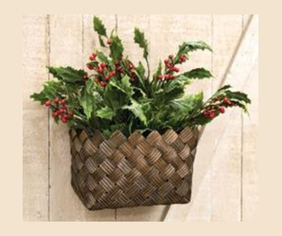 Rustic Tobacco Wall Basket