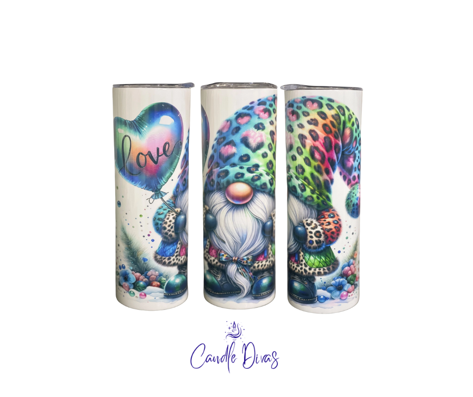 Groovy Love Gnome 20oz Skinny Tumbler - Candle Divas