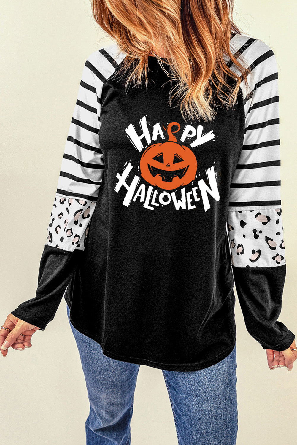 HAPPY HALLOWEEN Graphic Long Sleeve T-Shirt - Candle Divas