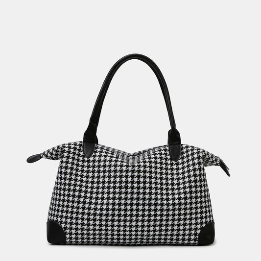 Houndstooth Canvas Travel Bag - Candle Divas