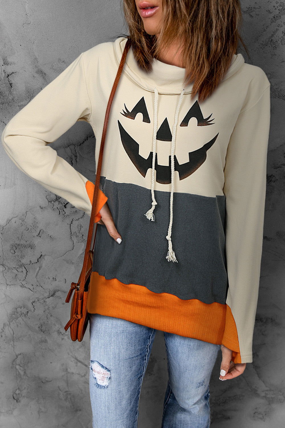 Long Sleeve Jack-O'-Lantern Graphic Sweatshirt - Candle Divas