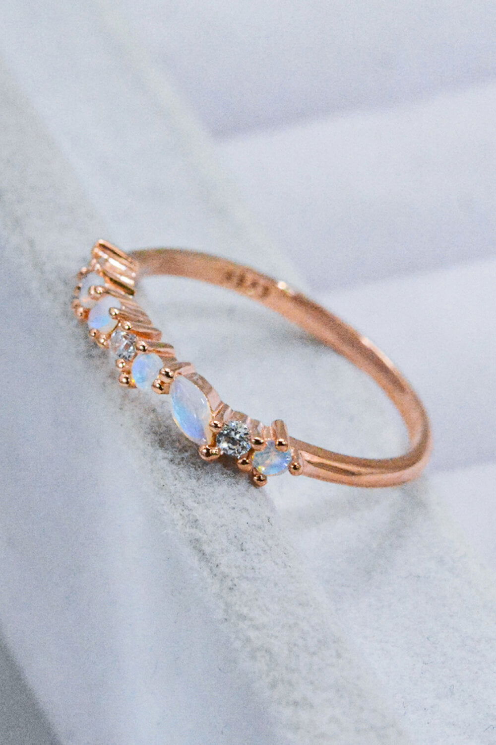 Moonstone and Zircon Decor Ring - Candle Divas