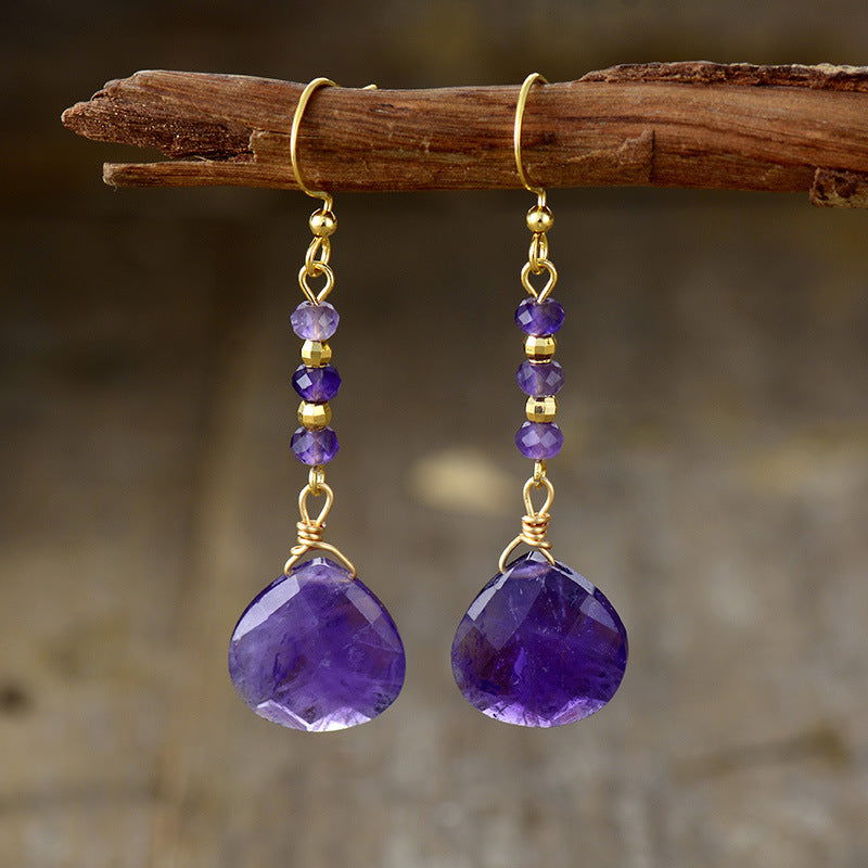 Natural Stone Bead Shape Earrings - Candle Divas