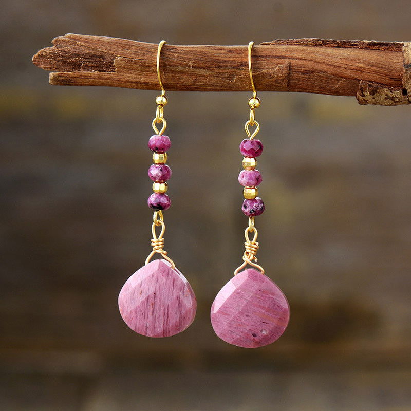 Natural Stone Bead Shape Earrings - Candle Divas
