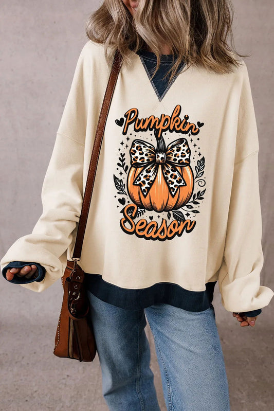 Pumpkin Graphic Long Sleeve Sweatshirt - Candle Divas