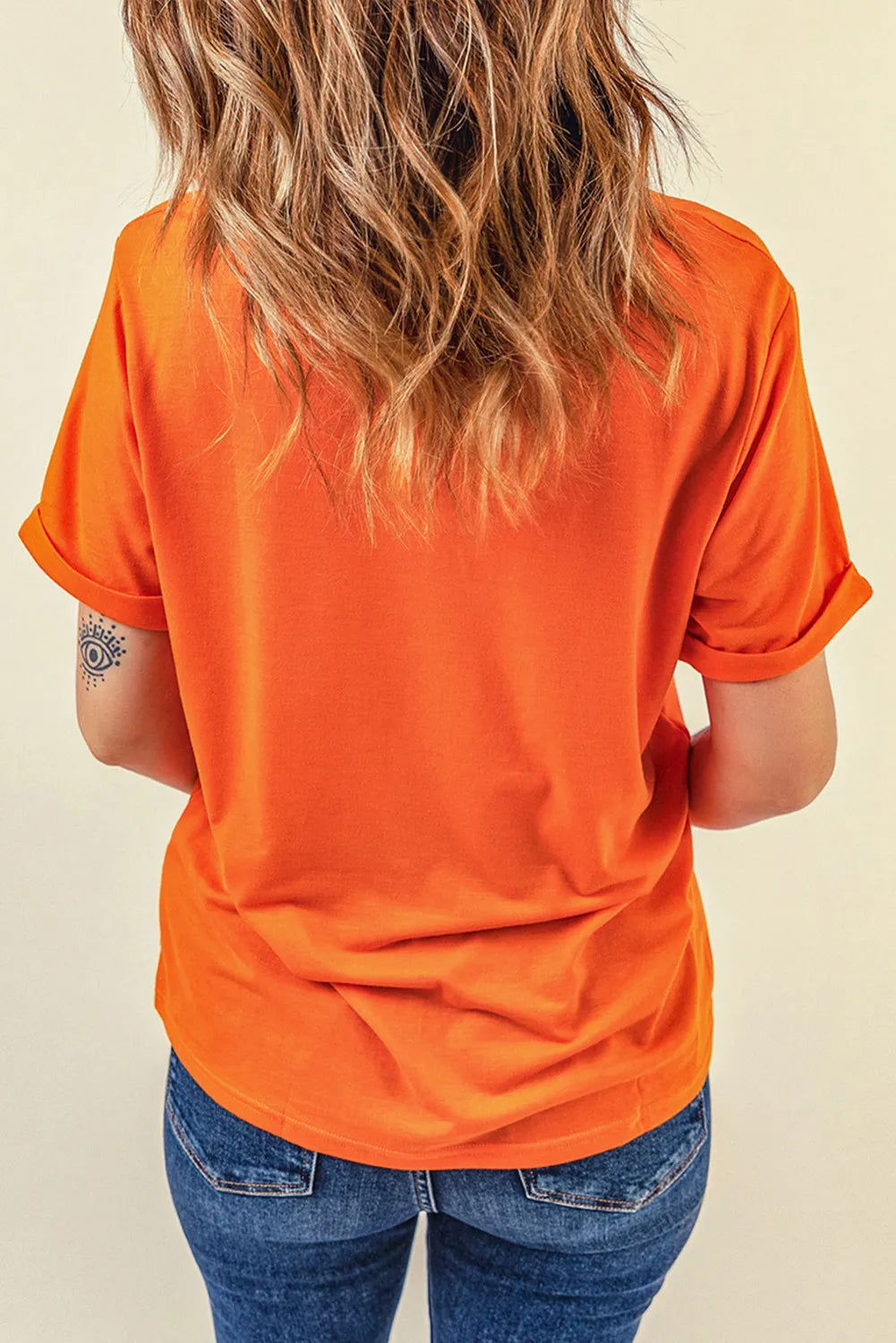 Pumpkin Round Neck Short Sleeve T-Shirt - Candle Divas