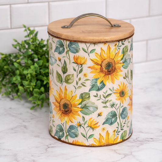 Sunflowers Canister with Lid