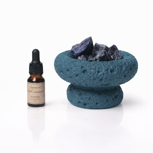 Caribbean Aromatherapy Diffuser | Blue Moon Crystal Diffuser with Blue Sodalite
