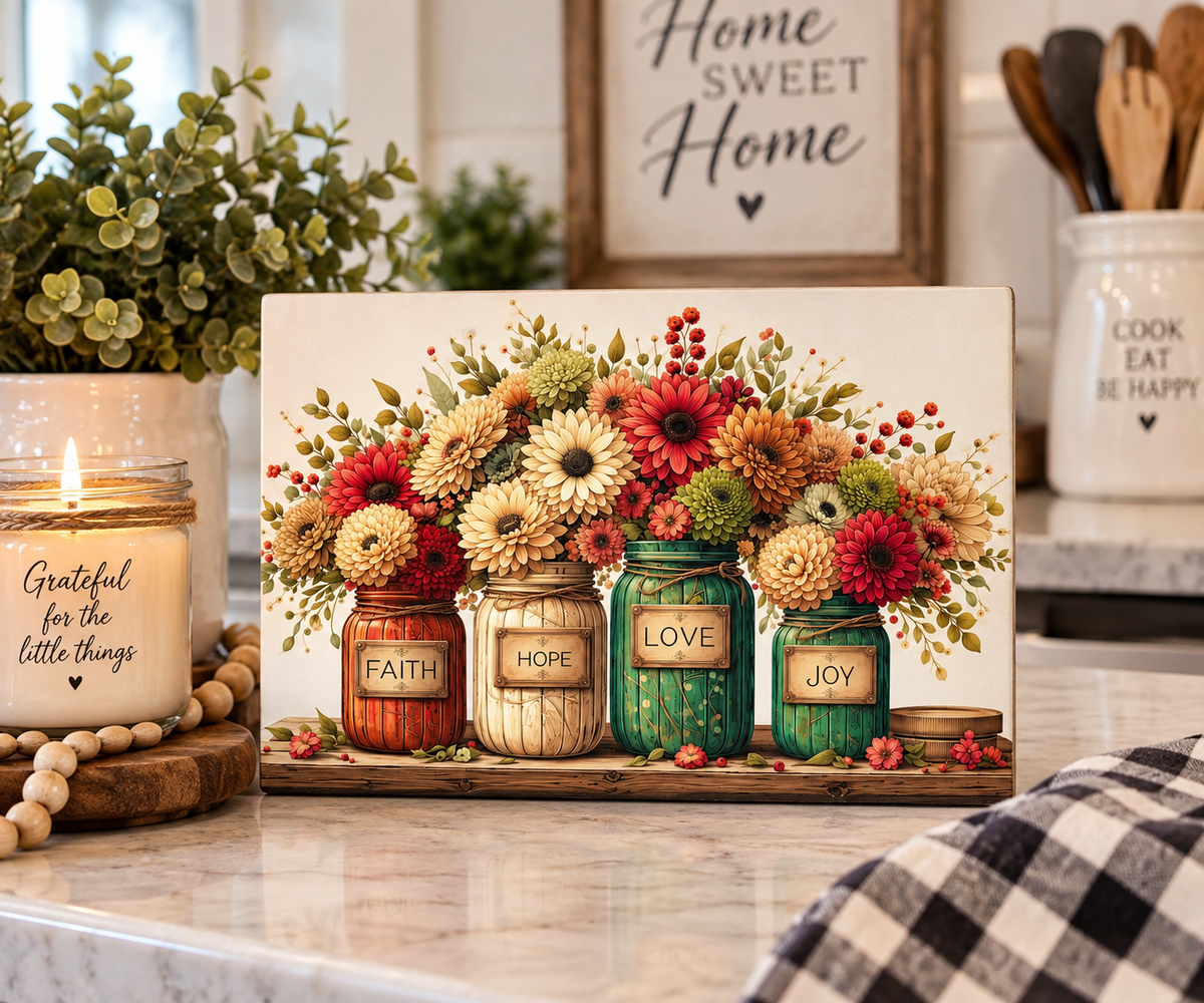 Jars Of Hope Glass Cutting Board