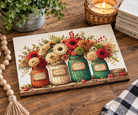 Jars Of Hope Glass Cutting Board