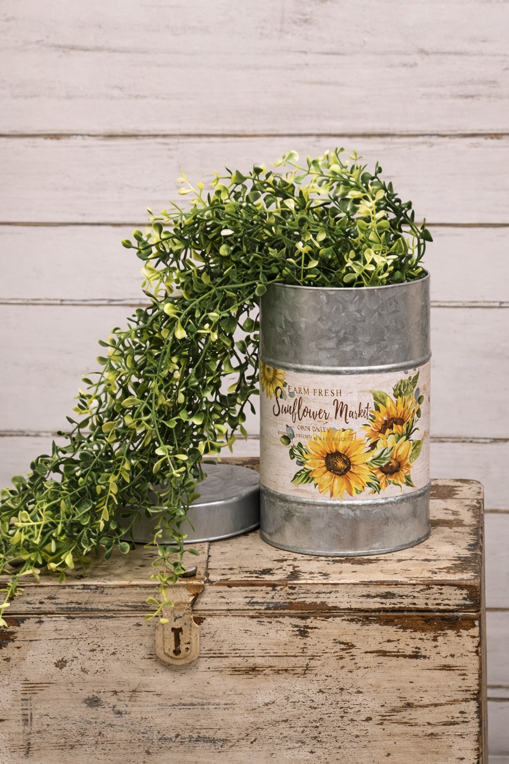 Farm Fresh Sunflower Market Metal Canister