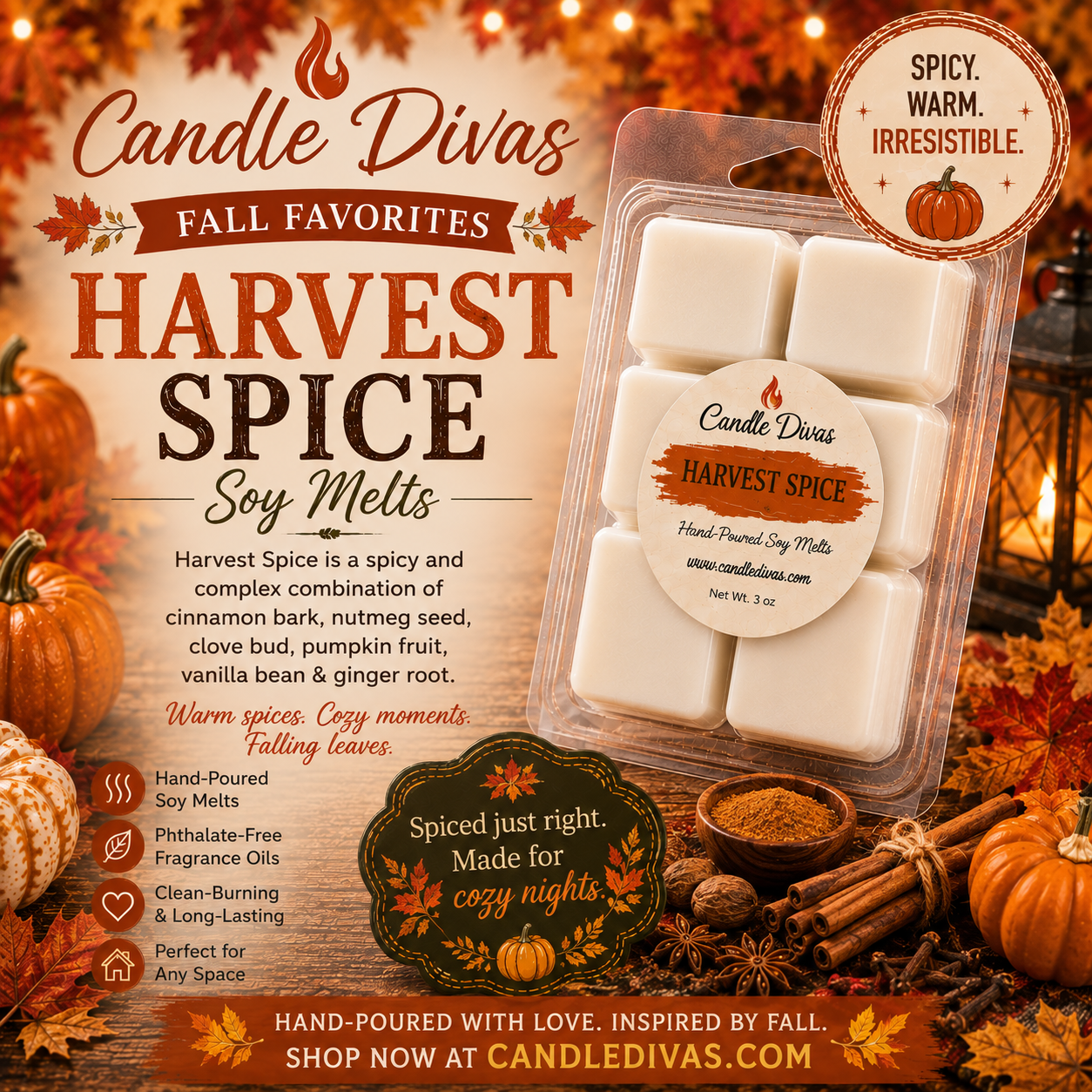 Harvest Spice Soy Melts