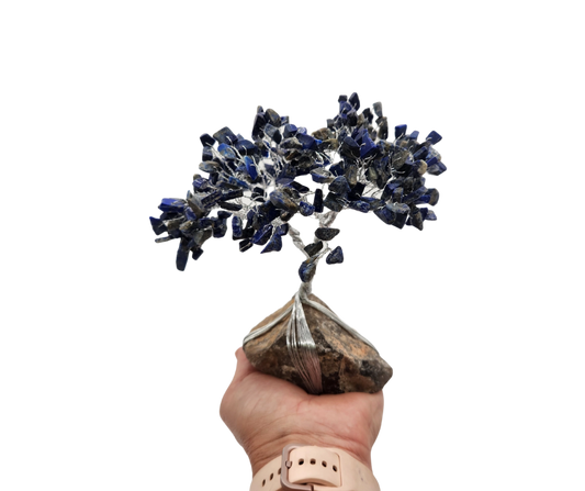 Lapis Lazuli Smoky Quartz Gemstone Tree