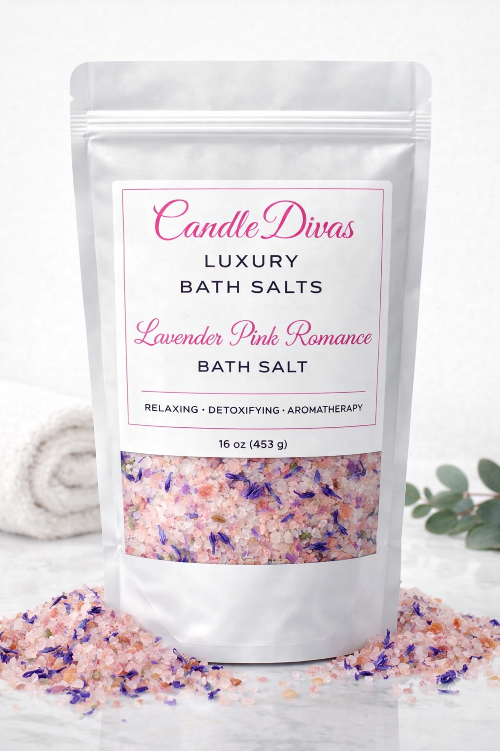 Luxury Lavender Pink Romance Bath Salt
