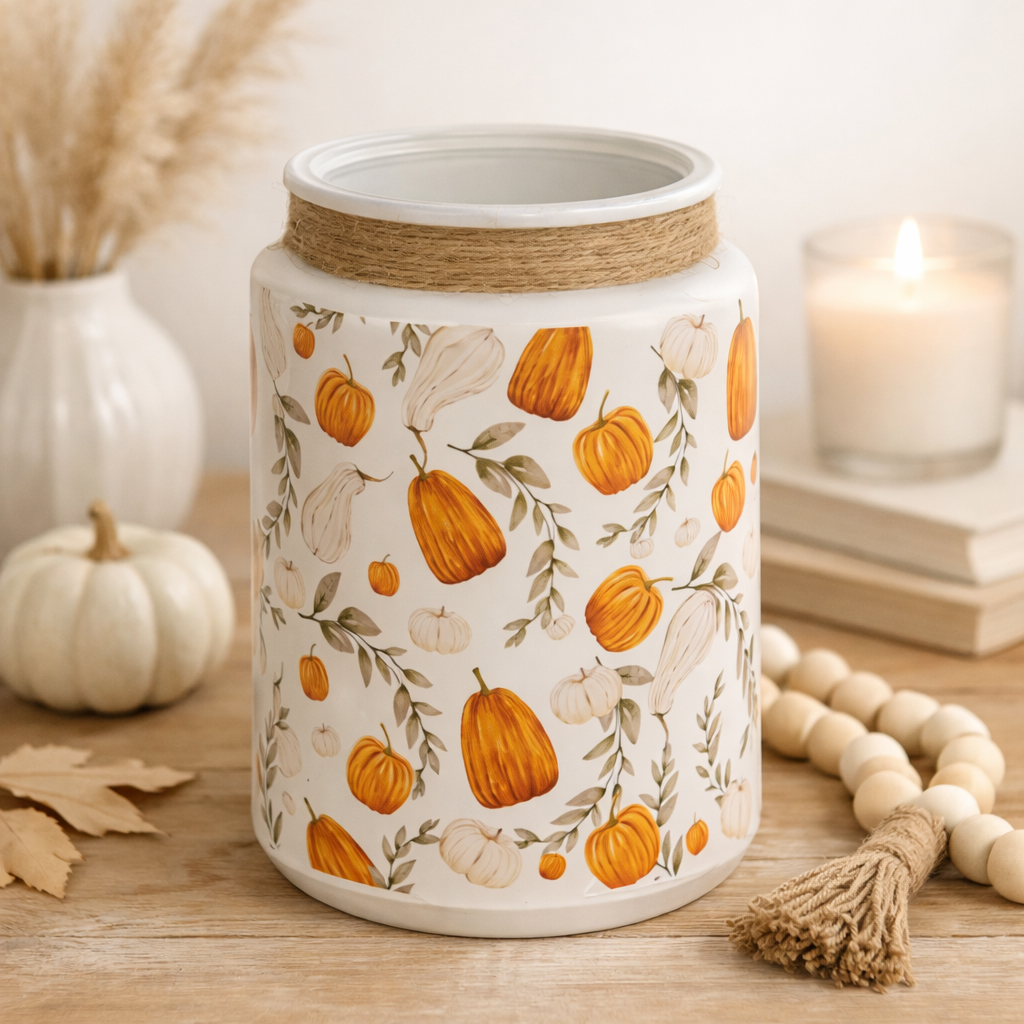 Pumpkin Patch Glass Jar
