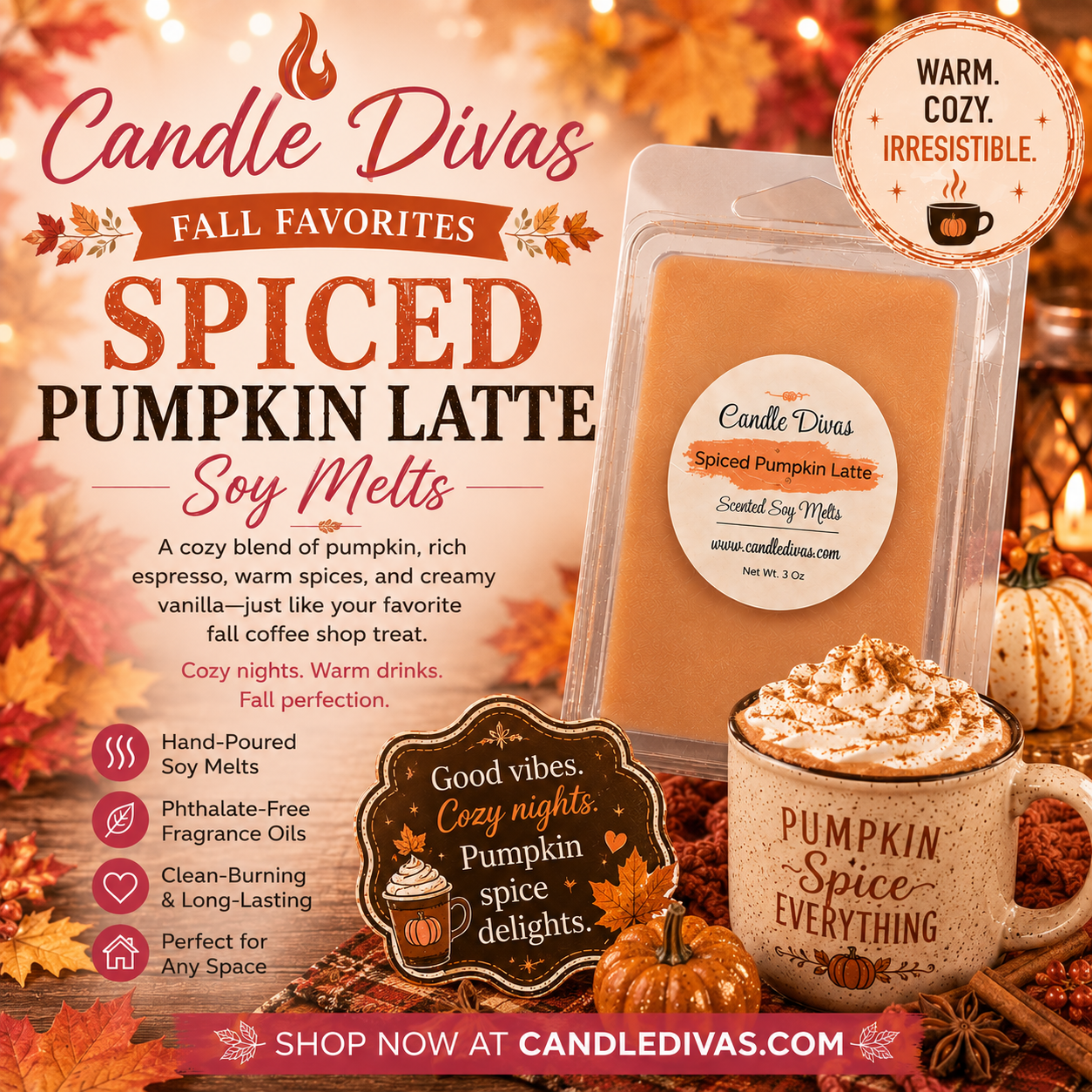 Spiced Pumpkin Latte Soy Melts