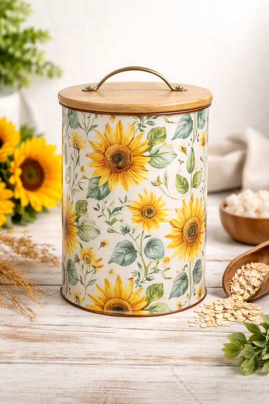Sunflowers Canister with Lid